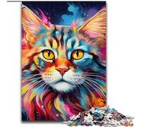 Jigsaw Puzzle 1000 Pieces Maine Coon Jigsaw Puzzles for Adults Family Interactive Game, Brain Challenge Gift (Size 26x38 cm)