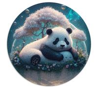 Jigsaw Puzzle 1000 Pieces Majestic Panda Bear 1000 Pieces Round Puzzle Gifts for Holidays, Birthdays, And Family Game Nights (Size 67.5x67.5cm)