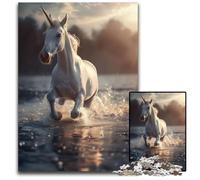 Jigsaw Puzzle 1000 Pieces Majestic Unicorn Gallop Puzzles for Adults for Family And Friends Suitable for Ages 14 1000 PCS(75x50cm)