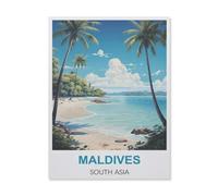 Jigsaw Puzzle 1000 Pieces，Maldives South Asia，Large Family Puzzle Game Artwork for Adults Teens（75x50cm）-IB17