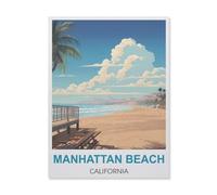 Jigsaw Puzzle 1000 Pieces，Manhattan Beach California，Paper Adult Toys Decompression Game（38x26cm）-IB65