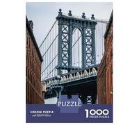 Jigsaw Puzzle 1000 Pieces Manhattan Bridge Jigsaws for Adults Brain Teaser Game Improve Memory Deal As Gifts for The Whole Family 38x26cm/1000pcs