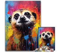 Jigsaw Puzzle 1000 Pieces Meerkat Colorful Jigsaw Puzzles for Adults for Home Decor Ideal Christmas & New Year Gift for Teenagers 1000 PCS(38x26cm)