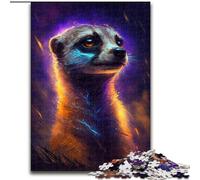 Jigsaw Puzzle 1000 Pieces Meerkat Jigsaw Puzzle Made of cardboard, Relax & Challenge, Colorful Home Decor Art, for Friends 1000pcs(26x38cm)