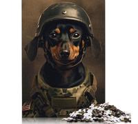 Jigsaw Puzzle 1000 Pieces Miniature Pinscher Soldier Square Puzzles for Adults And Wooden Puzzles Home Decoration Puzzle Toys 1000pcs (75x50cm)