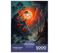 Jigsaw Puzzle 1000 Pieces Misty Lunar Eclipse Jigsaws for Adults Brain Teaser Game Improve Memory Deal As Gifts for The Whole Family 38x26cm/1000pcs