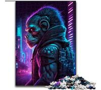 Jigsaw Puzzle 1000 Pieces Monkey Human Made of Wood, Making It A Great Gift for Family Fun 50x75cm Artwork Decor Intelligence Toy for Family Indoor Games