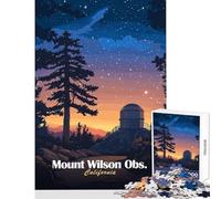 Jigsaw Puzzle 1000 Pieces Mount Wilson Observatory Educational Toy Great Gift for Games Family Game with Matching Poster And Trivia Sheet Size 38x26cm