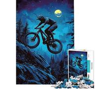 Jigsaw Puzzle 1000 Pieces Mountain Biking Night Jigsaws for Adults Relax Games Analysis And Logic Deal As Gifts for The Whole Family (Size 38x26cm)