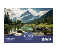 Jigsaw Puzzle 1000 Pieces Mountain Lake Reflections Adult Jigsaw Puzzle Brain Teaser Game Staycation Kill Time Deal As Gifts for The Whole Family 70x50cm/1000pcs
