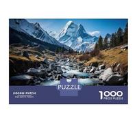Jigsaw Puzzle 1000 Pieces Mountain River Landscape Adult Jigsaw Puzzle Brain Teaser Game Staycation Kill Time Deal As Gifts for The Whole Family 38x26cm/1000pcs