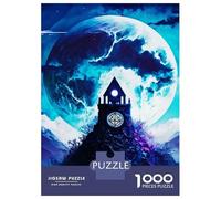 Jigsaw Puzzle 1000 Pieces Mystic Building in Moon Jigsaws for Adults Brain Teaser Game Improve Memory Deal As Gifts for The Whole Family 52x38cm/1000pcs