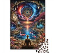 Jigsaw Puzzle 1000 Pieces Mystical Cosmic Meditation Jigsaw 52x38cm/1000pcs Gift For Kids Challenging Creative Family Game DIY Cardboard
