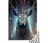 Jigsaw Puzzle 1000 Pieces Mystical Deer Spirit Jigsaw 52x38cm/1000pcs Gift For Kids Challenging Creative Family Game DIY Cardboard