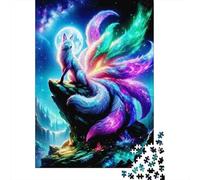 Jigsaw Puzzle 1000 Pieces Mythical Fox Spirit Jigsaw 52x38cm/1000pcs Gift For Kids Challenging Creative Family Game DIY Cardboard