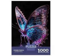Jigsaw Puzzle 1000 Pieces Neon Butterfly Jigsaws for Adults Brain Teaser Game Improve Memory Deal As Gifts for The Whole Family 52x38cm/1000pcs