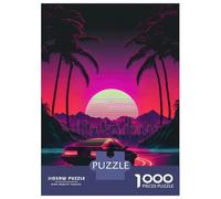 Jigsaw Puzzle 1000 Pieces Neon Chrome Cityscape Jigsaws for Adults Brain Teaser Game Improve Memory Deal As Gifts for The Whole Family 38x26cm/1000pcs
