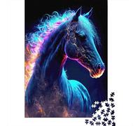 Jigsaw Puzzle 1000 Pieces Neon Horse Fantasy Jigsaw 52x38cm/1000pcs Gift For Kids Challenging Creative Educational Games DIY Cardboard