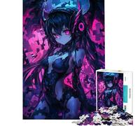Jigsaw Puzzle 1000 Pieces Neon Puzzle Girl Jigsaw Puzzles for Adults Hand Speed Race Difficult And Challenge for Is Ideal As A Gifts (Size 50x75cm)