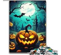 Jigsaw Puzzle 1000 Pieces Nightmare Spooky Pumpkins Educational Family Game Staycation Kill Time Educational Toy (size 38x52cm)
