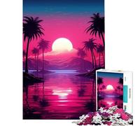 Jigsaw Puzzle 1000 Pieces Noir Neon Nostalgia Brain Intelligence Challenge Addictive Toys Impossible Game Stress Reliever Gifts Ideas (Size 75x50cm)