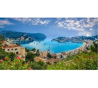 Jigsaw Puzzle 1000 Pieces of Wooden Puzzle Games Spain Mallorca Island Soller Aerial View Decorative Jigsaw-Adult Jigsaw-Gift Educational Jigsaw-Children's Toy Jigsaw