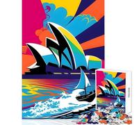 Jigsaw Puzzle 1000 Pieces Opera Sydney Colors PopArt Jigsaw Puzzles for Adults Hand Speed Race Difficult And Challenge for Is Ideal As A Gifts (38x52cm)