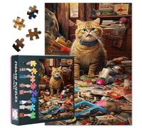 Jigsaw Puzzle 1000 Pieces, Orange Tabby Cat Adult Jigsaw Puzzles, Adults Puzzles 1000 Piece Challenging Puzzle Perfect for Game Nights Educational Toy Finished Size 19.5 x 27.5 Inch