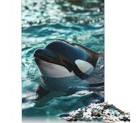 Jigsaw Puzzle 1000 Pieces Orca Whale Killer Square Puzzles for Adults And Wooden Puzzles Home Decoration Puzzle Toys 1000pcs (75x50cm)