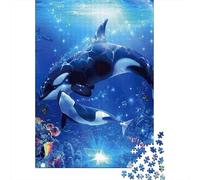 Jigsaw Puzzle 1000 Pieces Orca Whale Underwater Puzzles 52x38cm/1000pcs Toy for Adults And Kids Challenging Creative Educational Games DIY Cardboard
