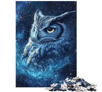 Jigsaw Puzzle 1000 Pieces Owl in The Cosmos Jigsaw Puzzles for Adults Hand Speed Race Difficult And Challenge for Is Ideal As A Gifts (38x26cm/1000pcs)