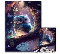 Jigsaw Puzzle 1000 Pieces Owl Quaint Difficult Puzzles for Adults Educational Activity for Cognitive Skills Cognitive Skill Improvement 26X38CM/10.23x14.96inch