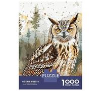 Jigsaw Puzzle 1000 Pieces Owl Vintage Paint Jigsaws for Adults Brain Teaser Game Improve Memory Deal As Gifts for The Whole Family 52x38cm/1000pcs