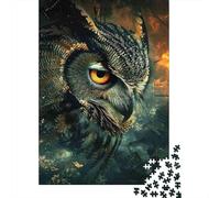 Jigsaw Puzzle 1000 Pieces Owl with Fiery Eye Puzzles 70x50cm/1000pcs Gift For Kids Challenging Creative Family Game DIY Cardboard