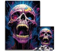 Jigsaw Puzzle 1000 Pieces Painting of Colorful Skulls Jigsaw Puzzles Perfect for Christmas Halloween Easter New Year 1000 PCS(38x26cm)