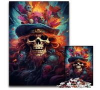 Jigsaw Puzzle 1000 Pieces Painting of Colorful Skulls Jigsaw Puzzles Perfect for Christmas Halloween Easter New Year 1000 PCS(75x50cm)