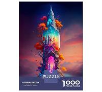 Jigsaw Puzzle 1000 Pieces Palace in A Bottle Jigsaws for Adults Brain Teaser Game Improve Memory Deal As Gifts for The Whole Family 38x26cm/1000pcs