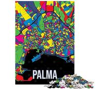 Jigsaw Puzzle 1000 Pieces Palma De Mallorca Pop Art City Map Jigsaw Puzzles for Adults Hand Speed Race Difficult And Challenge for Is Ideal As A Gifts (75x50cm/1000pcs)