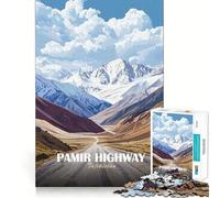 Jigsaw Puzzle 1000 Pieces Pamir Highway, Tajikistan Landscape Art Accurate Joint Fun Mind Exercise Toy Peace Time Play Christmas Art Piece (50x75cm)