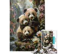 Jigsaw Puzzle 1000 Pieces Panda Paradise Jigsaws for Adults Relax Games Analysis And Logic Deal As Gifts for The Whole Family (Size 38x52cm)
