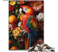 Jigsaw Puzzle 1000 Pieces Parrot Flowers Jigsaw Puzzle Made of cardboard Relax & Challenge, Colorful Home Decor Art, for Friends size 38x26CM