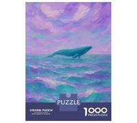 Jigsaw Puzzle 1000 Pieces Pastel Whale Dream - Soft Ocean Fantasy Art Puzzles for Adults Toy Wall Decor Hand Speed Race Deal As Gifts for The Whole Family 70x50cm/1000pcs