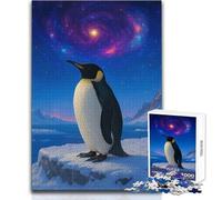 Jigsaw Puzzle 1000 Pieces Penguin Under A Cosmic Sky Toys Educational Games Analysis And Logic Secret Santa Gifts Size 38x26cm