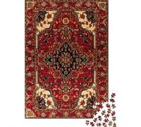 Jigsaw Puzzle 1000 Pieces Persian Rug Design-Traditional Ornate Pattern Puzzles 52x38cm/1000pcs Gift For Kids Challenging Creative Educational Games DIY Cardboard