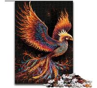 Jigsaw Puzzle 1000 Pieces Phoenix Bird Made of Wood, Interactive Family Game, Suitable for Ages 14+ 50x75cm Brain Teaser Game for Teenagers, Perfect