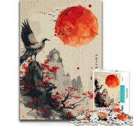 Jigsaw Puzzle 1000 Pieces Phoenix Looking at The Sun Tough Challenge Anti-Stress Toys Suitable for Ages 14 And Up (size 38x26cm)