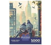 Jigsaw Puzzle 1000 Pieces Pigeon Couple Jigsaws for Adults Brain Teaser Game Improve Memory Deal As Gifts for The Whole Family 52x38cm/1000pcs