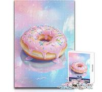 Jigsaw Puzzle 1000 Pieces Pink Glazed Donut Toys Educational Games Analysis And Logic Secret Santa Gifts Size 50x75cm