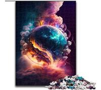 Jigsaw Puzzle 1000 Pieces Planet Explosion Jigsaw Puzzles Made of Wood, Perfect for Christmas, Halloween, Easter, New Year 1000pcs(50x75cm)