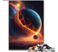 Jigsaw Puzzle 1000 Pieces Planet Gas Giant Made of Wood, Unique DIY Home Decor Gift Idea 50x75cm for Teenager & Families, Perfect DIY Decor & Brain-Teasing Challenge